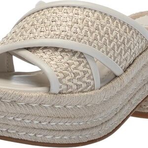 Eldora Heels Natural White Raffia SIZE 8 NWT